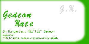 gedeon mate business card